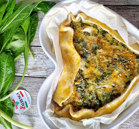 Torta salata senza glutine e senza lattosio con bietole OrtoQui