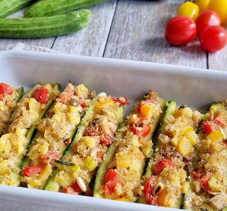 Zucchine OrtoQui ripiene senza glutine e senza lattosio